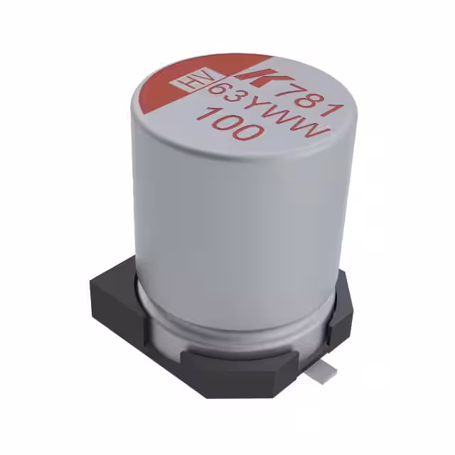 A781MS107M1JLAV030 KEMET  Condensadores de aluminio y polímero